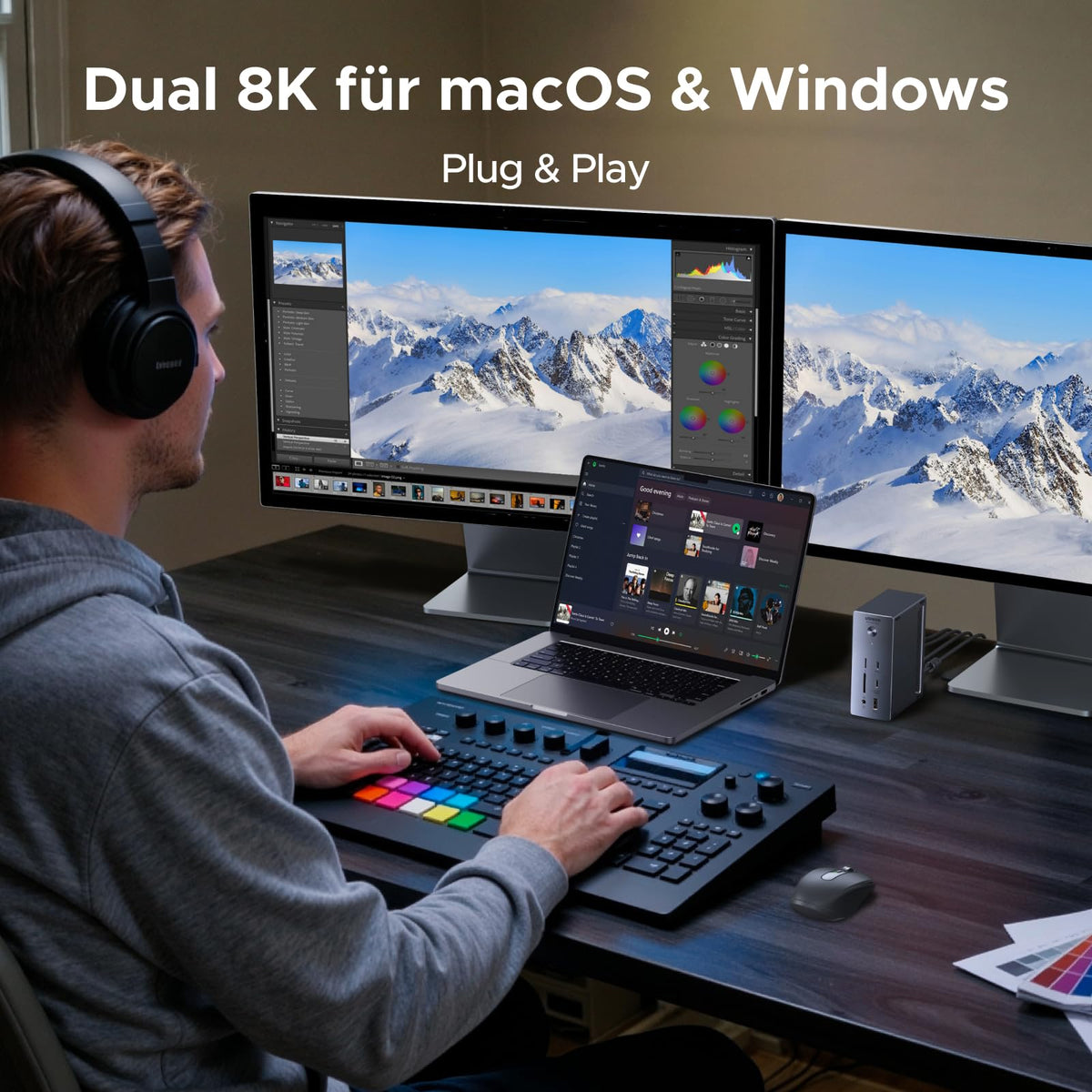 UGREEN Revodok Max 40Gbps MacBook Docking Station, Dual 8K Display, 180W
