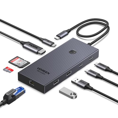 UGREEN 10Gbps USB C Hub, USB C Adapter mit 4K HDMI, Gigabit Ethernet