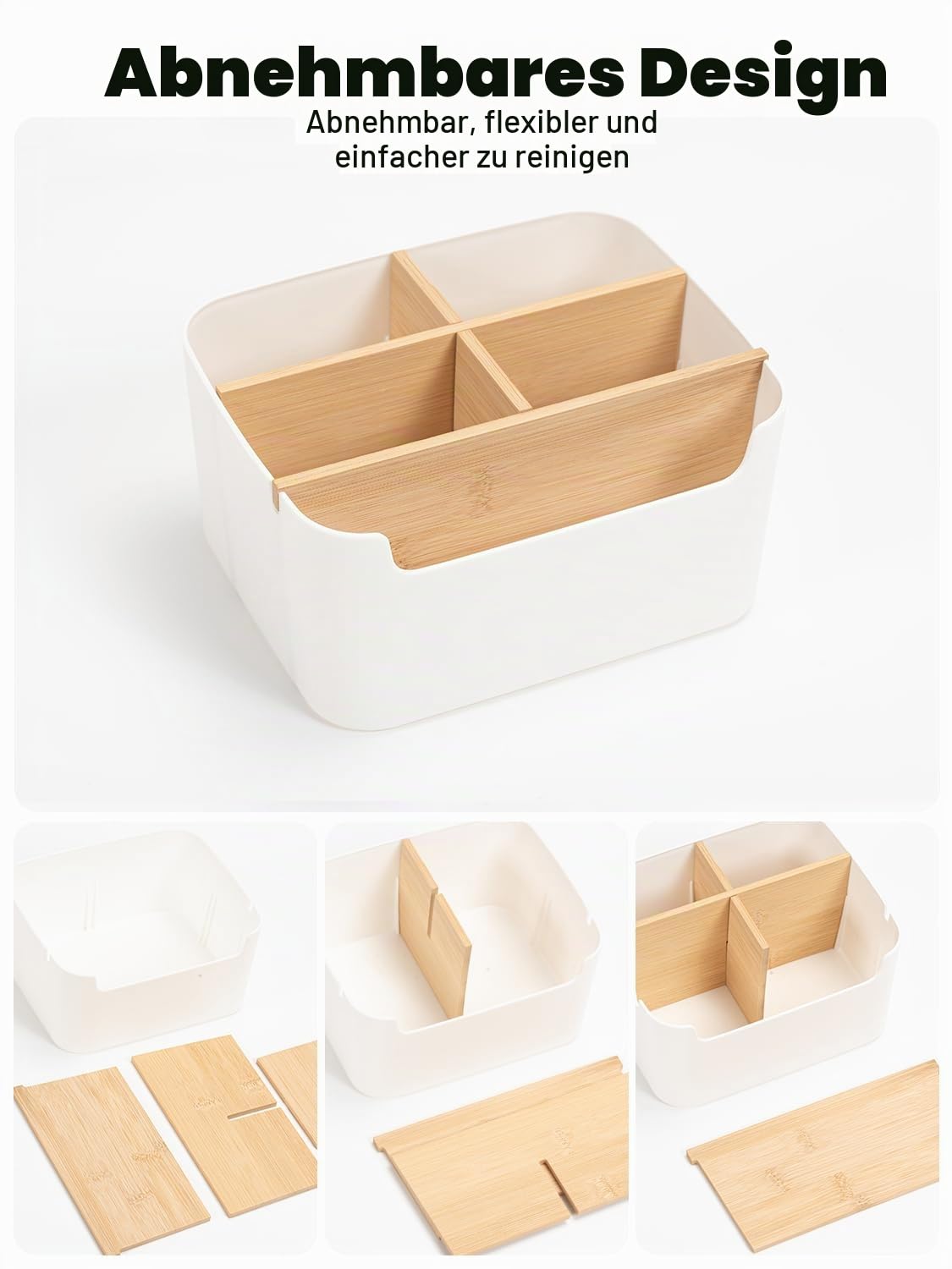 Kunoli Stifte Schreibtisch Organizer, Zahnbürstenhalter (Weiß-2 stück)