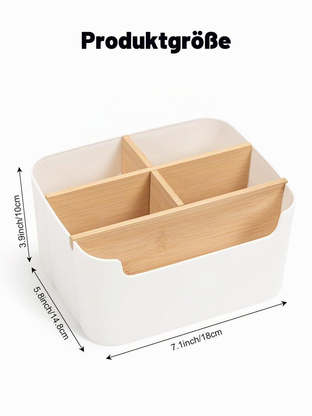 Kunoli Stifte Schreibtisch Organizer, Zahnbürstenhalter (Weiß-2 stück)