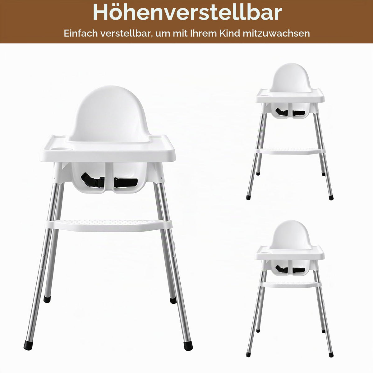 Hochstuhl Fußstütze, Verstellbare Fußstütze Rutschfeste Fußbank für Kinderstuhl Ergonomische Fußstütze für Hochstuhl mit Halterung, Hochstuhl Zubehör für Kleinkinder Beim Essen