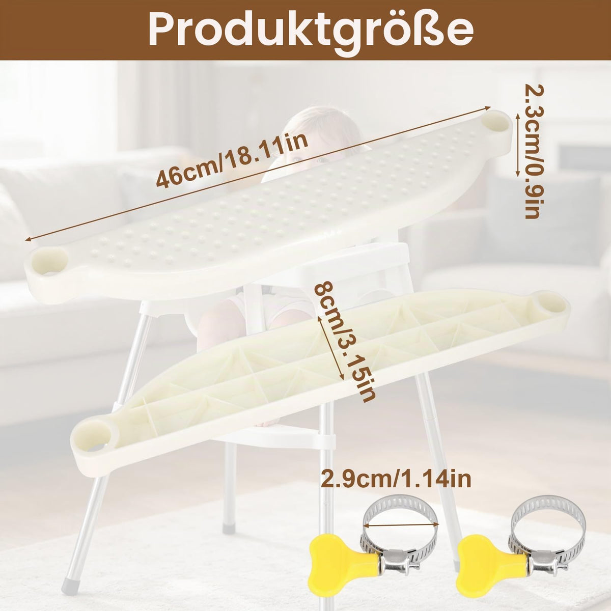 Hochstuhl Fußstütze, Verstellbare Fußstütze Rutschfeste Fußbank für Kinderstuhl Ergonomische Fußstütze für Hochstuhl mit Halterung, Hochstuhl Zubehör für Kleinkinder Beim Essen