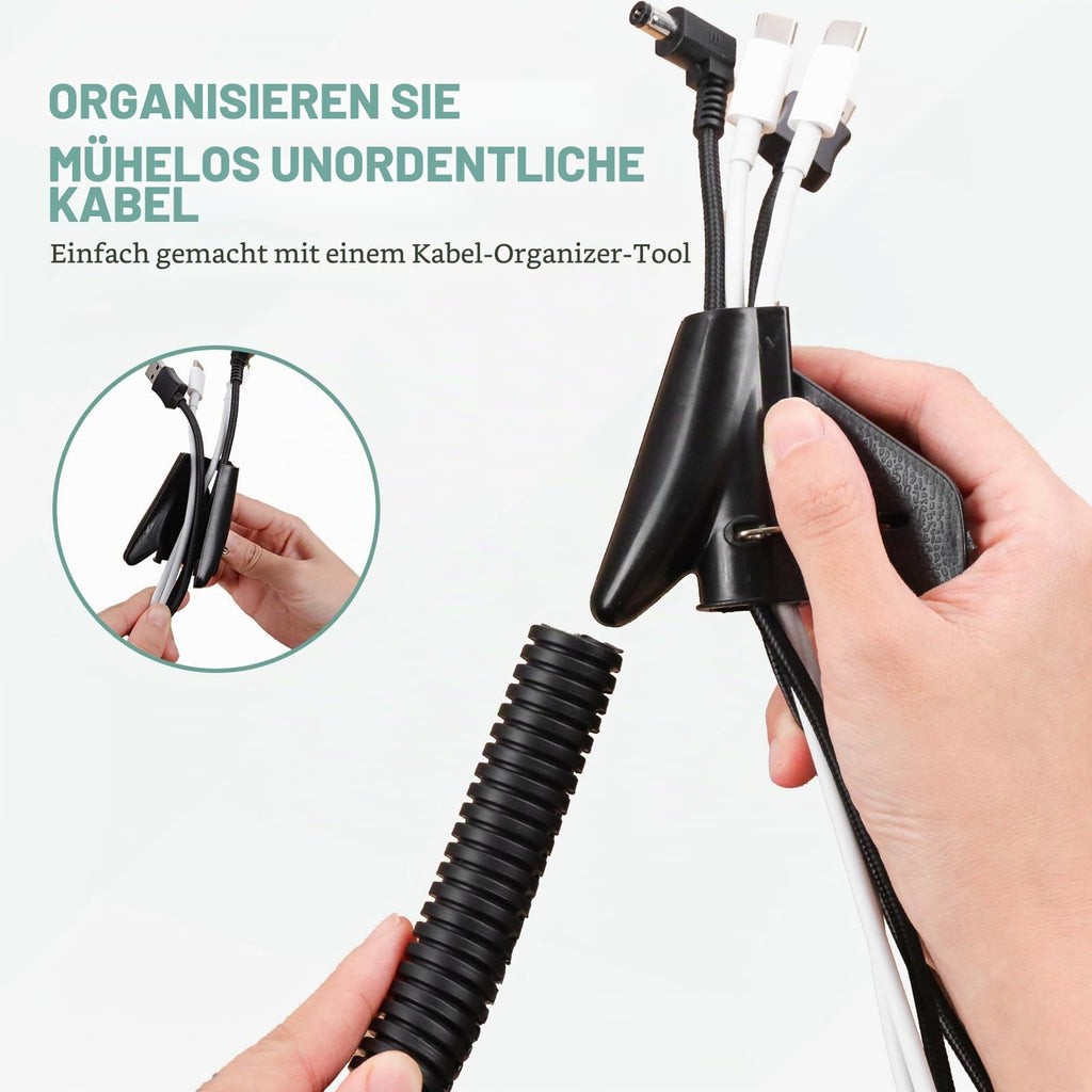Wellrohr Geschlitzt Kabelschlauch Schwarz Kabelschutzschlauch Flexibles Kabelschutzrohr Kabelkanal Aussenbereich Leerrohr für Erdkabel (13mm×3m)