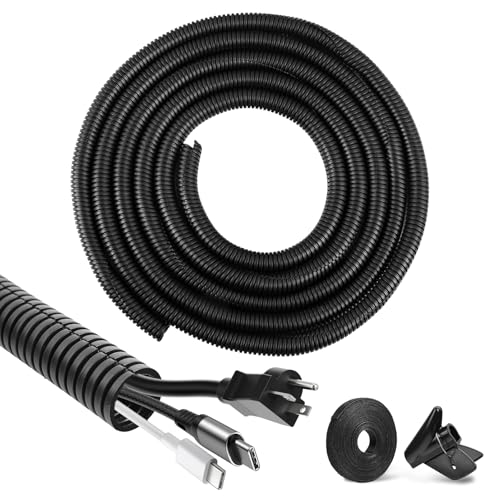 Wellrohr Geschlitzt Kabelschlauch Schwarz Kabelschutzschlauch Flexibles Kabelschutzrohr Kabelkanal Aussenbereich Leerrohr für Erdkabel (13mm×3m)