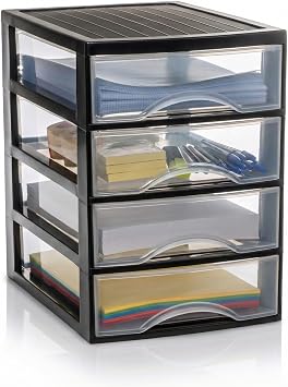 Hausfelder Schubladenbox A4, 4 Schubladen, 36,5x26x36,5cm