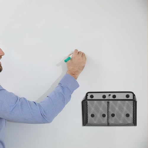 ULTECHNOVO Magnetischer Stifthalter Aus Metallgitter Magnetischer Kühlschrankkorb Für Whiteboard Schließfachzubehör Und Schreibtisch-Organizer Für Stifte Marker Und Zubehör 18.50 X 12.50 X 6.80 cm