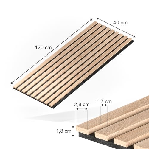 Vicco Akustikpaneele Sonoa, Eiche, 4 Stück