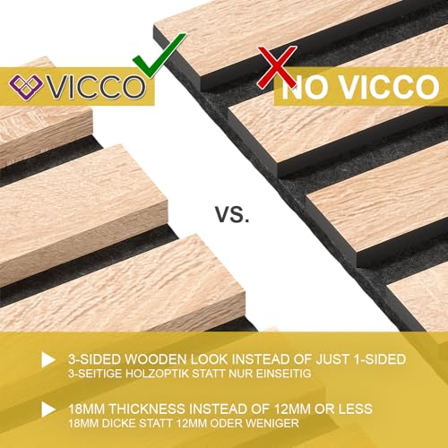 Vicco Akustikpaneele Sonoa, Eiche, 4 Stück