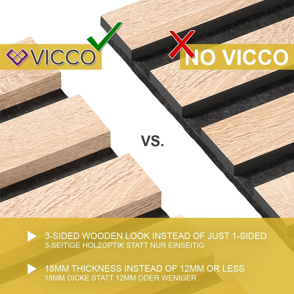 Vicco Akustikpaneele Sonoa, Eiche, 4 Stück