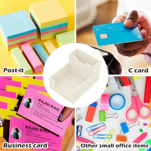 Kamehame Zettelbox mit Stifthalter Silikon Pen Holder Schreibtisch Stifte Halter Organizer Stiftebox Notizzettel Box oder Kartensteckpl?tzen Cube Notiz Box passt 3x3'' Haftnotizen, weiß