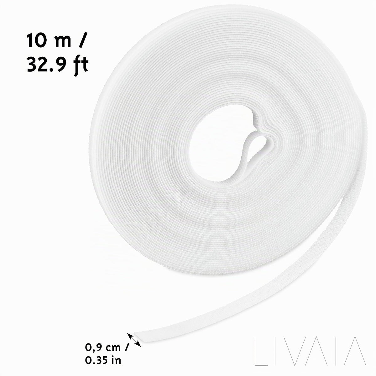 LIVAIA Kabelbinder Wiederverschließbar: 10m Klettband Kabelorganizer – Kabelmanagement