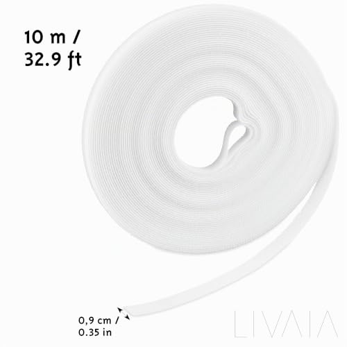 LIVAIA Kabelbinder Wiederverschließbar: 10m Klettband Kabelorganizer – Kabelmanagement
