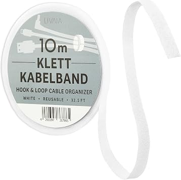 LIVAIA Kabelbinder Wiederverschließbar: 10m Klettband Kabelorganizer – Kabelmanagement