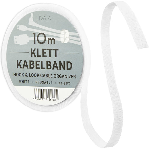 LIVAIA Kabelbinder Wiederverschließbar: 10m Klettband Kabelorganizer – Kabelmanagement