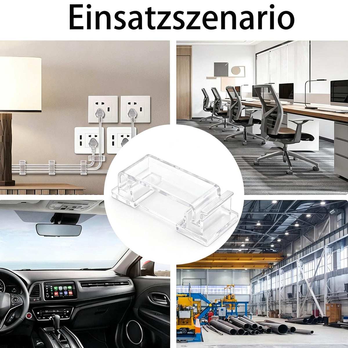 KLJ kabelhalter selbstklebend kabelmanagement 49 Pack Transparent,Anpassbar und wiederverwendbar kabelclips selbstklebend,Gilt für Schreibtisch kabelmanagement Cable Management