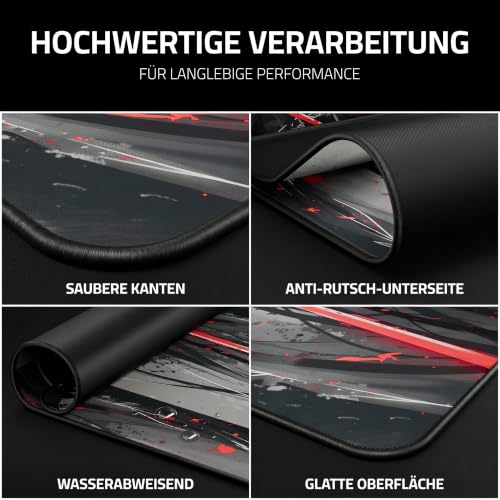 XXL Gaming Anime Mauspad 900x400 mm - Kanten vernäht, wasserfest