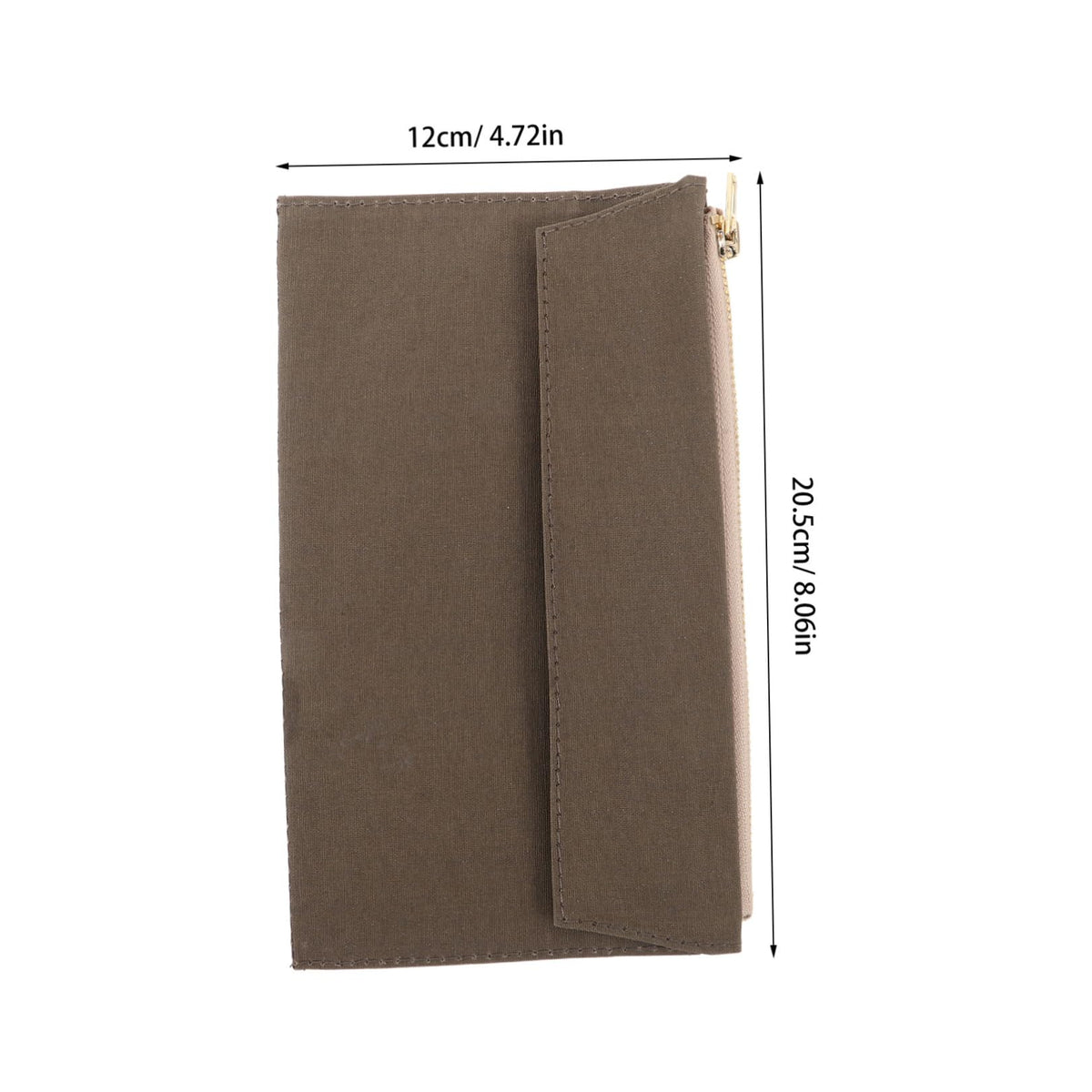 Luxshiny Büroaccessoires Notizbuchtasche mit Reißverschluss, Canvas, mehrere Fächer, leicht und tragbar, für Reisenotizbuch und Reisen