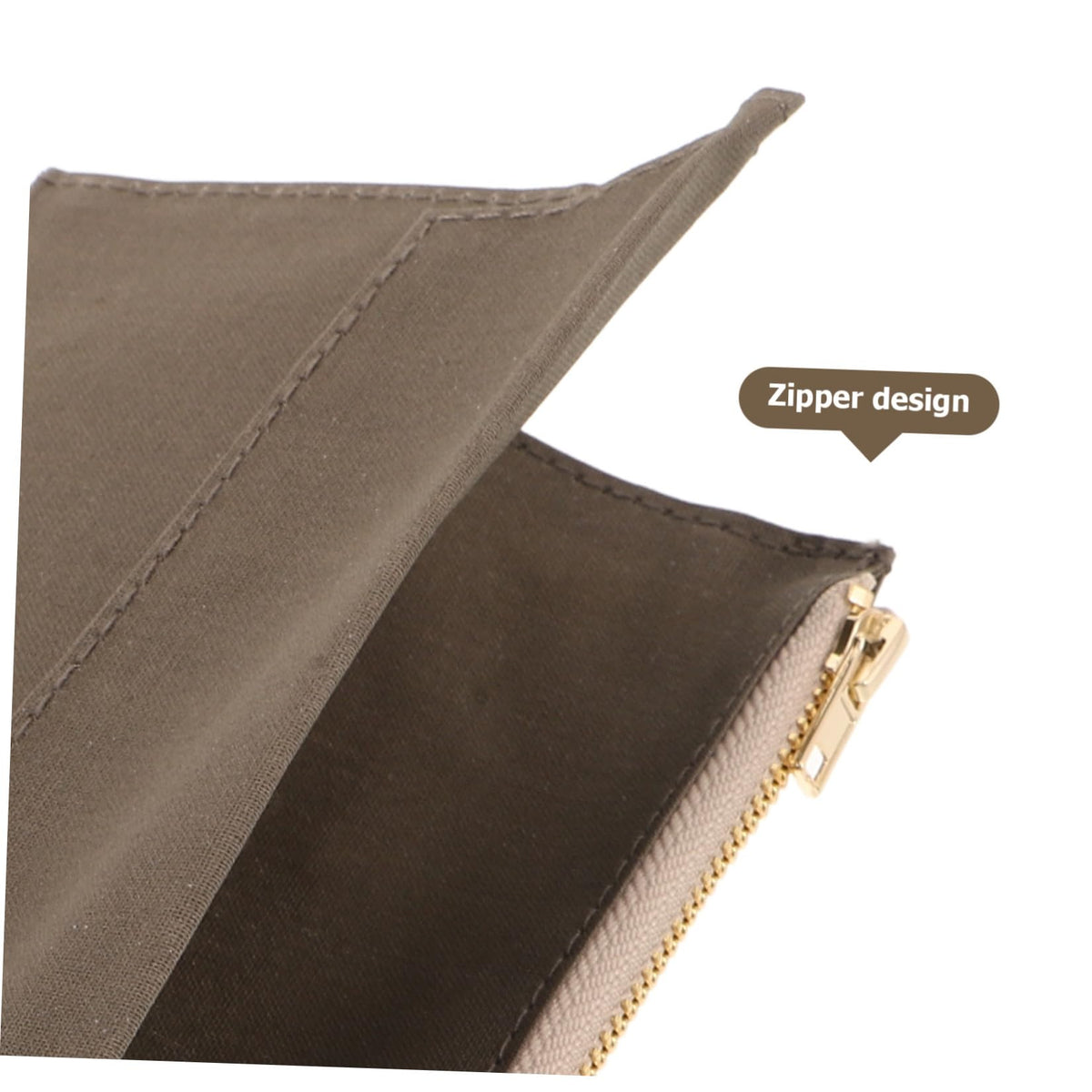 Luxshiny Büroaccessoires Notizbuchtasche mit Reißverschluss, Canvas, mehrere Fächer, leicht und tragbar, für Reisenotizbuch und Reisen