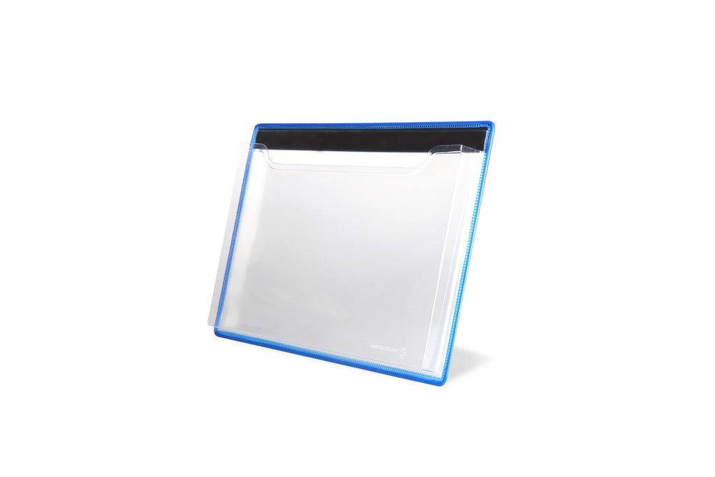 Djois, 354141 - Tarifold Magnetischer Broschürenhalter, A4, Querformat, Blau, 5 Stück, Magnetbefestigung, Große Dokumente, Sofortige Montage, Büro, Schule, Praktisch, Hergestellt in Frankreich