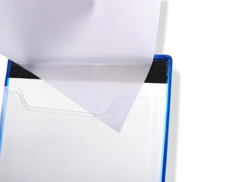 Djois, 354141 - Tarifold Magnetischer Broschürenhalter, A4, Querformat, Blau, 5 Stück, Magnetbefestigung, Große Dokumente, Sofortige Montage, Büro, Schule, Praktisch, Hergestellt in Frankreich