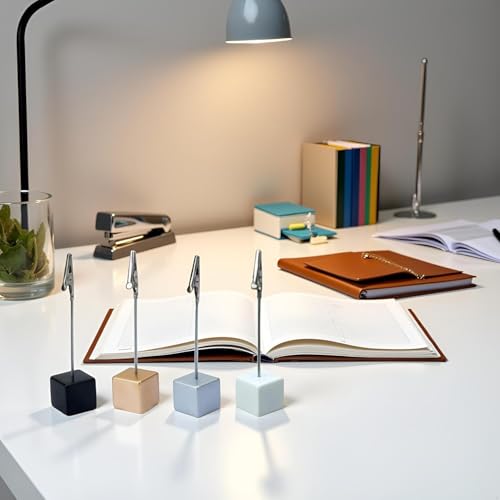 Memo-Clip-Halter mit Krokodilverschluss, für Bilder, Karten, Papier, Notizklammern, für Büro, Zuhause, Papierständer für Schreibtisch, Büro, Memo-Halter, 4 Farben, 4 Stück
