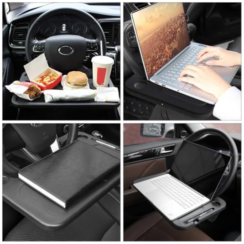 Auto Lenkrad Tisch für Citroen C1 II 2015-2022, Multifunktionales Lenkradtablett für Laptop und Essen Doppelseitiges Auto-Tablett Notebook Ständer Fahrzeug Schreibtisch