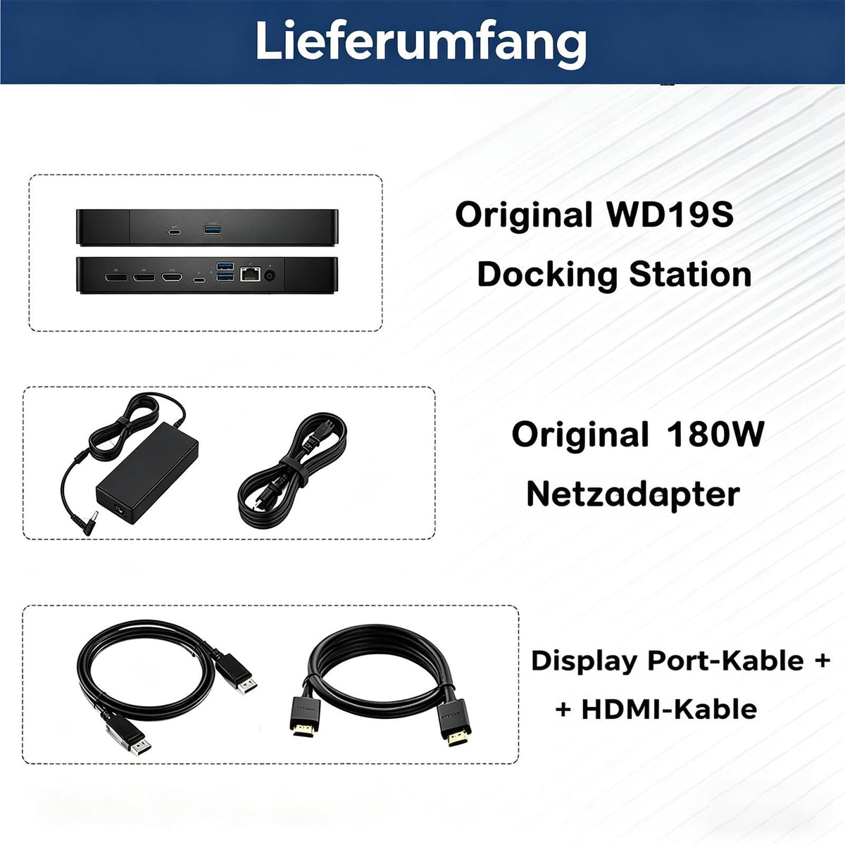 Dell Dockingstation WD19S 180W Laptop 2 Monitore & 4K Display