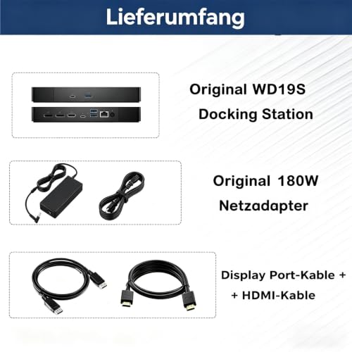 Dell Dockingstation WD19S 180W Laptop 2 Monitore & 4K Display
