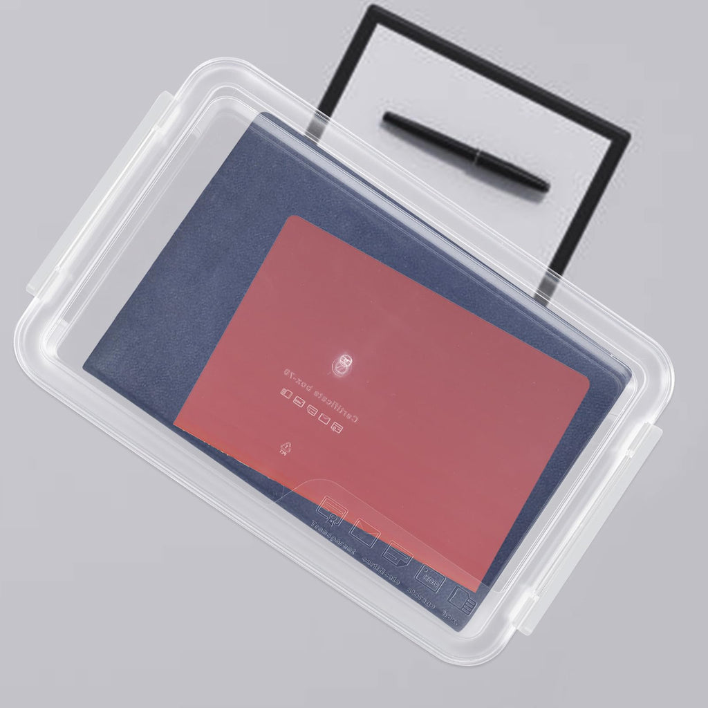 Transparenter Aktenorganizer mit Schublade, Stapelbar, Weiß für Büro