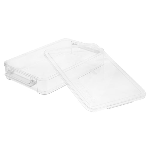 Transparenter Aktenorganizer mit Schublade, Stapelbar, Weiß für Büro