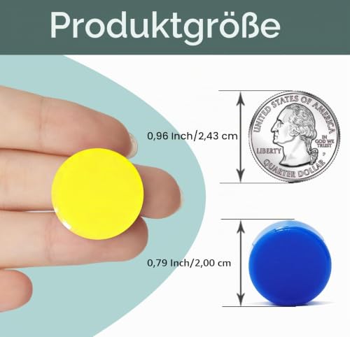 20er Set Magnete für Magnettafel, 10 Farben,Mini,rund,Starke Haftung