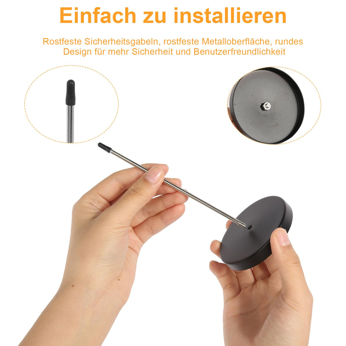 4 Stück Zettelspießer, Bonspießer Zettelhalter, Papierspikehalter mit Rundfuß, Edelstahl Kassenbon Halter, Quittung Halter für Kassenbon Kassenzettel Aufbewahrung Bars Büros Hotel Restaurant Cafe