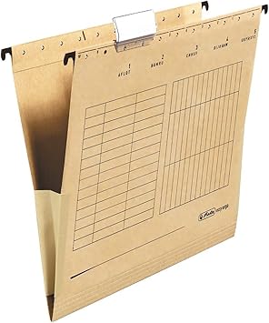 Herlitz Hängemappe A4, Beige, 25 Stück, Hängeregister