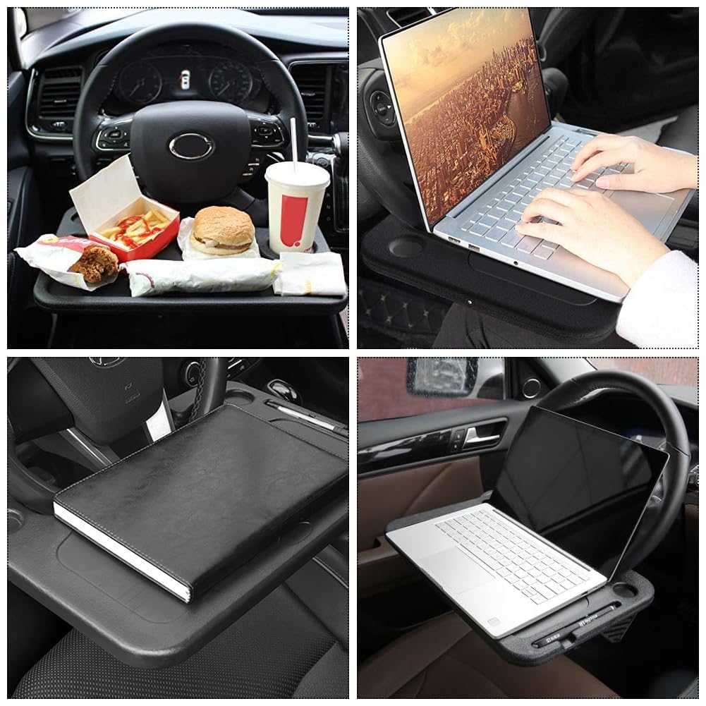 Auto Lenkrad Tisch für Skoda Octavia 4 (IV) NX3 I 2020-2025, Multifunktionales Lenkradtablett für Laptop und Essen Doppelseitiges Auto-Tablett Notebook Ständer Fahrzeug Schreibtisch