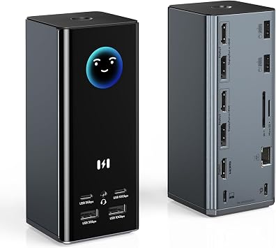 Smart Display Docking Station 3 Monitors mit 3 HDMI 2 DP für Dell/HP/Lenovo