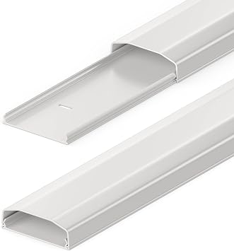 deleyCON Universal Kabelkanal Leitungskanal PVC 100cm 6x2cm - Weiß