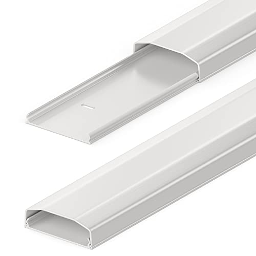 deleyCON Universal Kabelkanal Leitungskanal PVC 100cm 6x2cm - Weiß