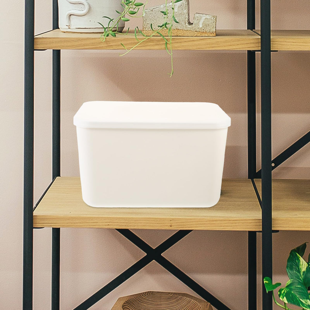 Toddmomy Aufbewahrungsbox mit Deckel, Weiß, für Schreibtisch und Haushalt