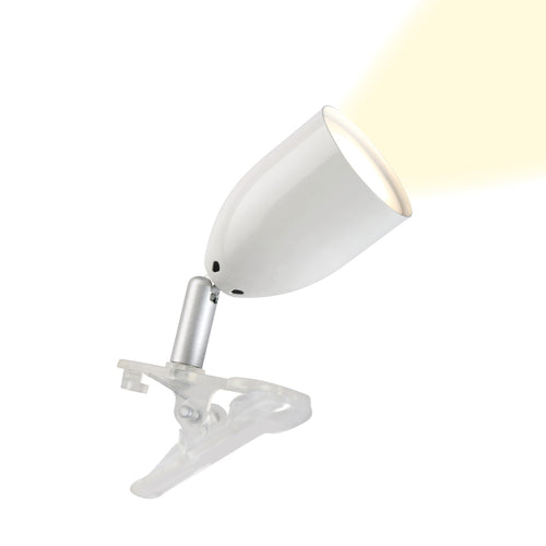 Brilliant Lampe Leo LED Klemmleuchte weiß | 1x LED-PAR51, GU10, 3W LED-Reflektorlampe inklusive, (300lm, 2700K) | Mit Schnurzwischenschalter [Energieklasse F]