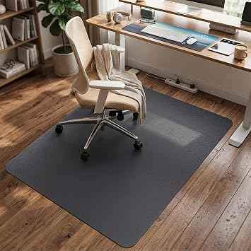 LP Projekt Bodenschutzmatte 74x120cm – rutschfeste und strapazierfähige Bürostuhlmatte für Hartböden und Teppich | Grau Bodenschutzmatte für Zuhause & Büro | Erhältlich in verschiedenen Größen