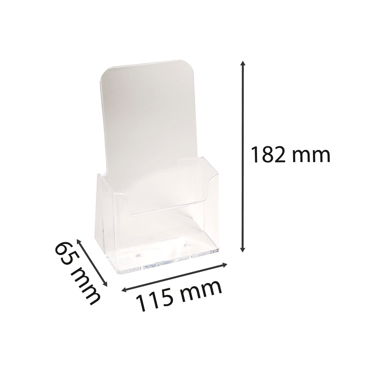 Exacompta 73058D 10er Pack Tischprospekthalter Exacyrl für 10 x 21 cm aus robustem Acryl gefertigt aus einem Guss kristall ideal für Schreibtisch und Büro Verkaufsbüro Flyerhalter