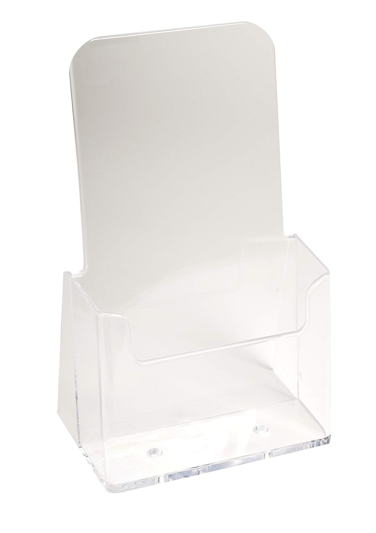 Exacompta 73058D 10er Pack Tischprospekthalter Exacyrl für 10 x 21 cm aus robustem Acryl gefertigt aus einem Guss kristall ideal für Schreibtisch und Büro Verkaufsbüro Flyerhalter