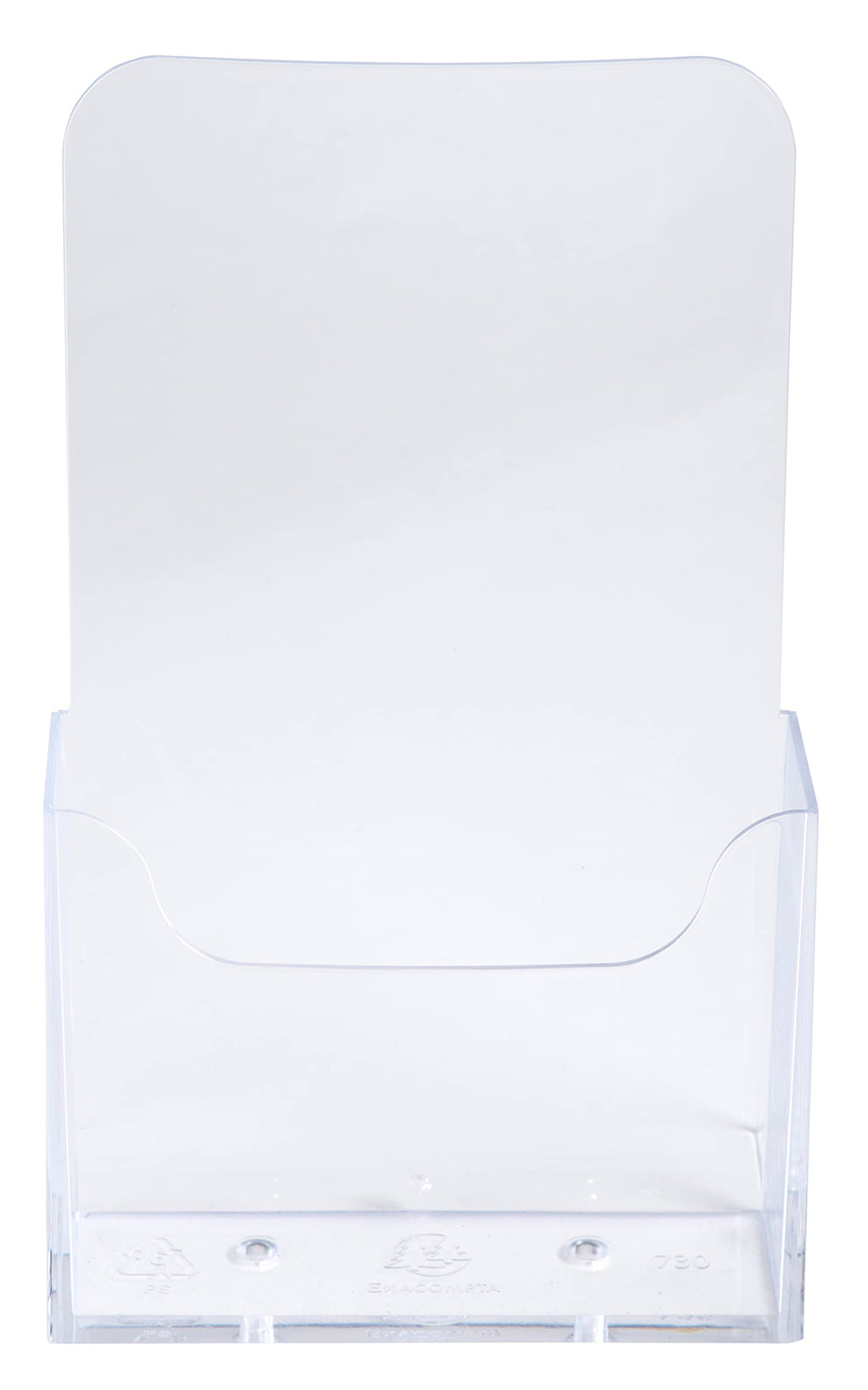 Exacompta 73058D 10er Pack Tischprospekthalter Exacyrl für 10 x 21 cm aus robustem Acryl gefertigt aus einem Guss kristall ideal für Schreibtisch und Büro Verkaufsbüro Flyerhalter