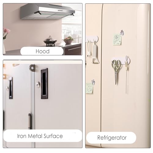 2er-Pack Magnetischer Schlüsselhalter mit 3 Haken für Kühlschrank, Küche und Waschküche