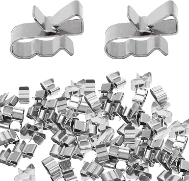 50 Stück Edelstahl Kabelklemmen 6mm Dicke, Trägerklemme PV Kabel Clip für Solaranlagen, Photovoltaik Kabelmanagement Montagezubehör, Anhänger Chassis Kabelhalter (50Stück)