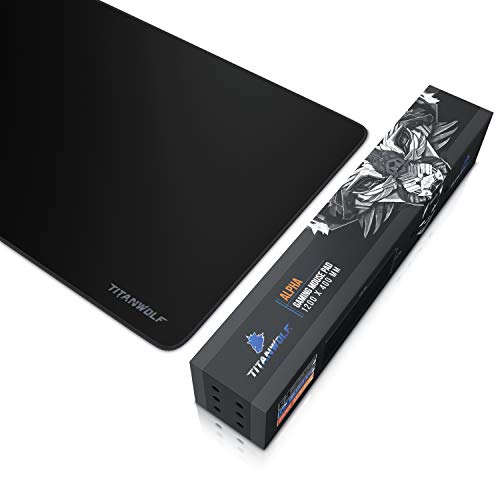 TITANWOLF - Übergröße Mauspad Gaming Titanwolf 1200x400mm - XXXL Mousepad groß Motiv - Tischunterlage Large Size - verbessert Präzision und Geschwindigkeit - XXL z.B. für Logitech Maus und Tastatur