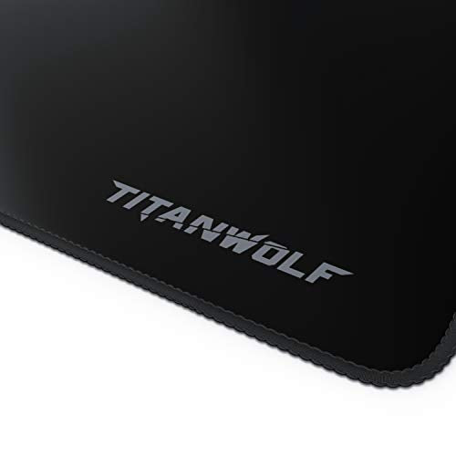 TITANWOLF - Übergröße Mauspad Gaming Titanwolf 1200x400mm - XXXL Mousepad groß Motiv - Tischunterlage Large Size - verbessert Präzision und Geschwindigkeit - XXL z.B. für Logitech Maus und Tastatur