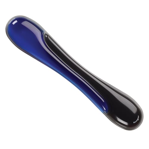 Kensington ergonomische Duo Gel Tastatur Handgelenkauflage, 94 x 483 mm, Rutschfeste und bequeme Handgelenkshalterung, Kompatibel mit Standard-Tastaturen, Blau/Schwarz, 62397