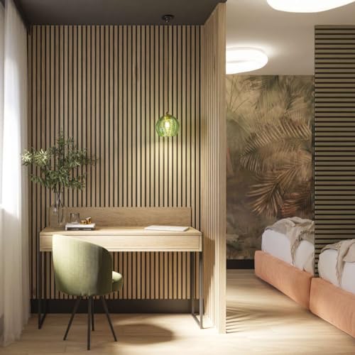 Leiste24 Akustikpaneel 2600 x 400 mm Schwarz Eiche Natur