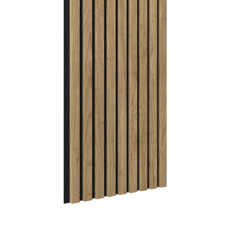 Leiste24 Akustikpaneel 2600 x 400 mm Schwarz Eiche Natur